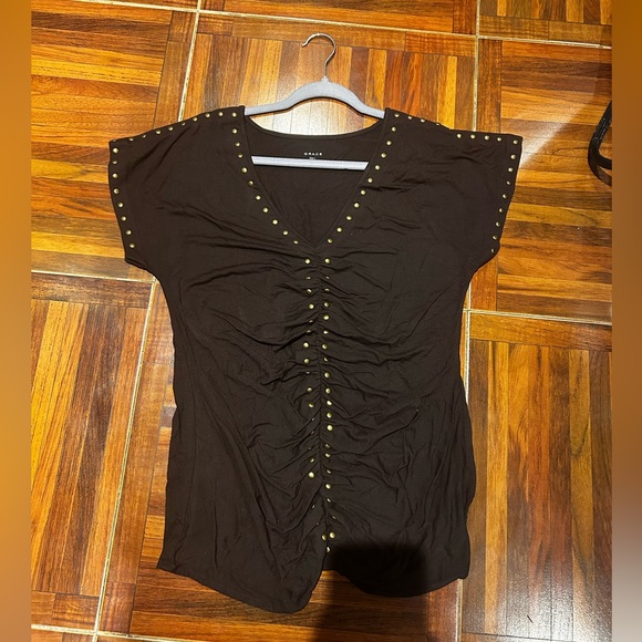 Tops - Brown stud top